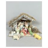 Hand-Painted Ceramic Nativity Scene