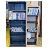 Black and Wood Media Shelving Units