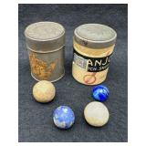 Vintage Tobacco Tins and Marbles Collection