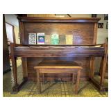 Estey Upright Piano with Bench and Music Storage