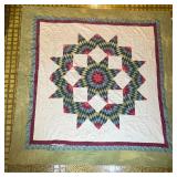 Handmade Star Quilt in Multicolor Design