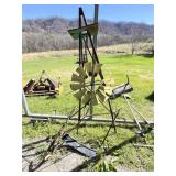 Metal Windmill With Yellow Blades