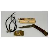 Parker-USA Knife, Buckle, and Bolo Set