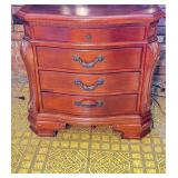 Wooden Chest with Four Drawers and Carved Details