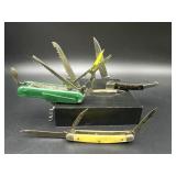 Three Multi-Blade Pocket Knives