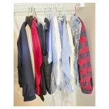 Men's Clothing Lot With Jackets and Shirts