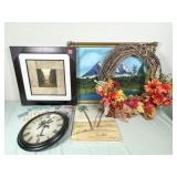 Artwork, Wreath, Wall Clock