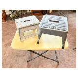 Folding Table and Step Stools