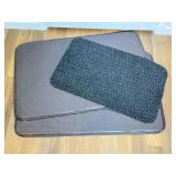Three Floor Mats in Brown and Black