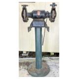 Wissota Bench Grinder on Pedestal Stand