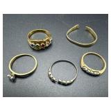 14K Gold and Gold-Tone Rings
