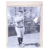 Babe Ruth Metal Wall Art with Quote