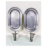 Pewter Wall Sconces with Tray Design