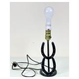 Steel Horseshoe Lamp and Saddle Stand