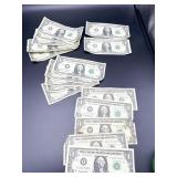 17 US $1 Federal Reserve Notes