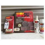 K&N High-Flow Air Filter and Recharger Set