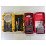 Drill Bit Sets by Dewalt and Milwaukee