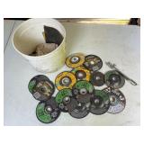 Bucket with Used Grinding and Cutting Discs