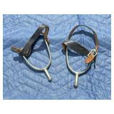 Metal Spurs With Leather Straps