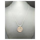 Sterling Silver Pendant Necklace, 9.75 g