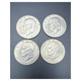 Four Eisenhower Dollar Coins