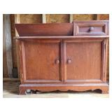 Wooden Washstand with Storage Features