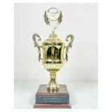 Gold Trophy With Wooden Base