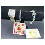 Watch, Bracelet, Money Clip, and Pandora Set