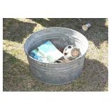 Galvanized tub plus contents