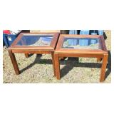 Glass top side tables