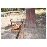 Vintage barn door, table base, drawers