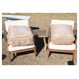 Patio Chairs w/side table and Ottomans