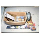 mower blades, roll of chain, brake pads, multi tol