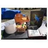 vintage, toys, wooden sleigh, art work