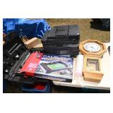 regulator clock, printer - works, table top footbl