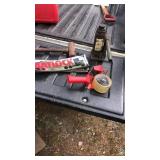 3 ton Bottle jack, tape gun,