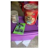 Collectible tins and tire plug kit