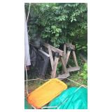 Wooden saw horses