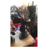 Vintage metal fan and bourbon beam vintage