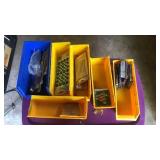 Bins, staples, felt pads, misc