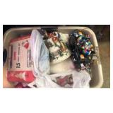 Basket of Christmas decor