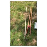 Post hole digger and hoe