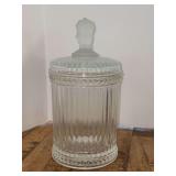 Vintage Reproduction Imperial Glass 3-Face Biscuit Jar for the Metropolitan Museum of Art (MMA)…..9-1/2” tall