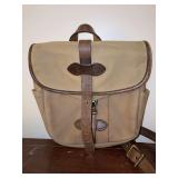 Genuine Folsom canvas body and leather strap crossbody bag