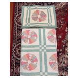 Dresden plate quilt with matching shams…..set is modern day and not old