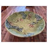 Great looking ceramic grapevine motif serving bowl…..13-3/4”D x 4-1/2” tall…..one small chip on bottom rim (see pics)