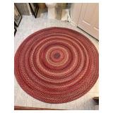 72-1/2” diameter CAPEL original LL BEAN Home Variegated 100% Wool Braided Rug…..great condition