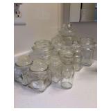 Assortment of various size canister/decorative jars