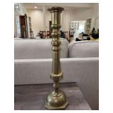 Vintage solid brass candlestick…..19” tall…..a few slight tarnished spots