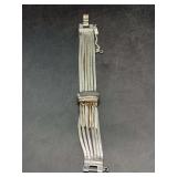 Monet silvertone mesh bracelet with (6) center dangles…..very nice piece